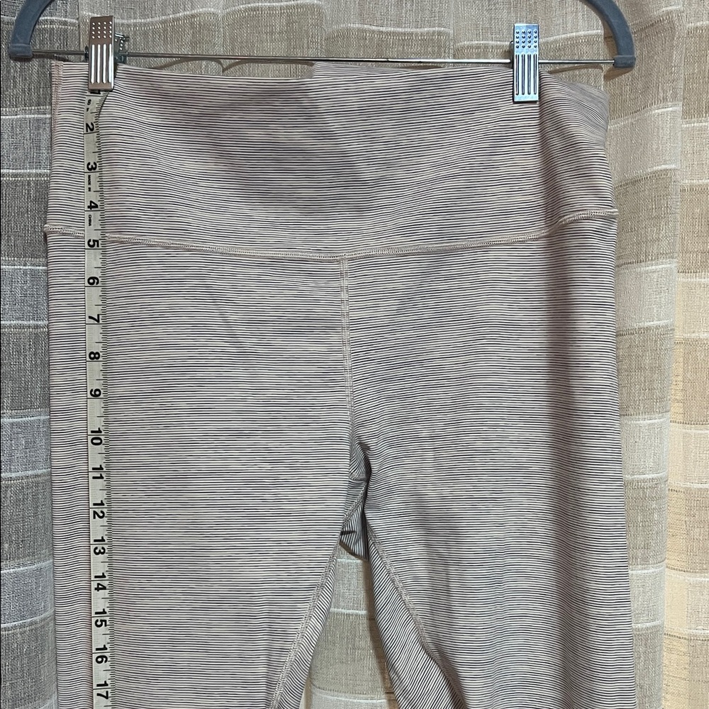 lululemon athletica Gray Striped Leggings